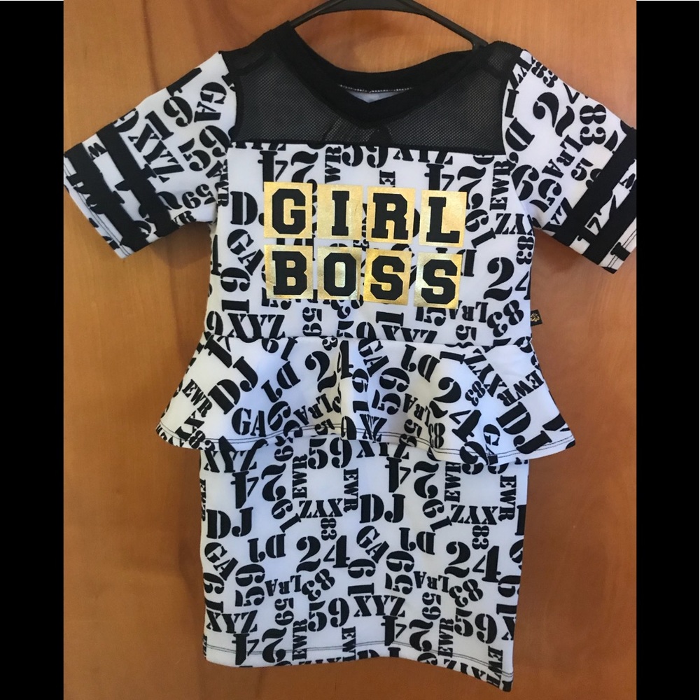 Young girls Dereon peplum style dress